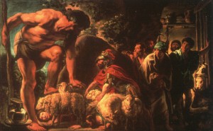 Oil jordaens, jacob Painting - Odysseus by Jordaens, Jacob