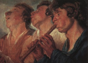 Oil jordaens, jacob Painting - The Itinerant Musicians by Jordaens, Jacob