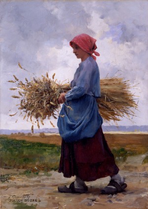 Oil julien dupre Painting - Returning from the Fields by Julien Dupre