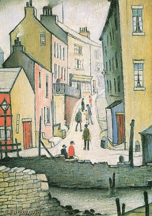 Oil street Painting - An Old Street 1937 by L.S Lowry