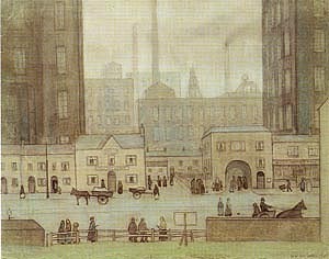 Oil the Painting - Coming from the Mill 1917-1918 by L.S Lowry