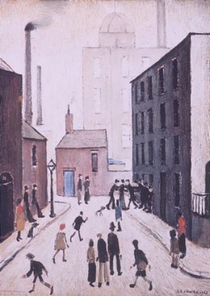 Oil l.s lowry Painting - Industrial Scene 1953 by L.S Lowry