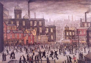 Oil l.s lowry Painting - Our Town by L.S Lowry