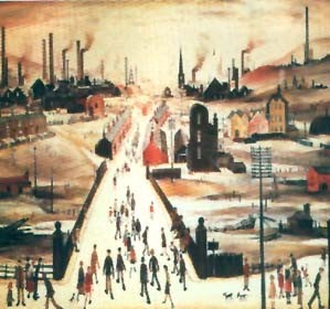 Oil l.s lowry Painting - The Canal Bridge by L.S Lowry