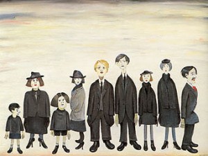 Oil l.s lowry Painting - The Funeral Party 1953 by L.S Lowry