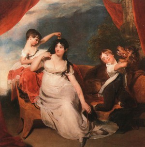 Oil lawrence, sir thomas Painting - Mrs. Henry Baring and her Children   1817 by Lawrence, Sir Thomas