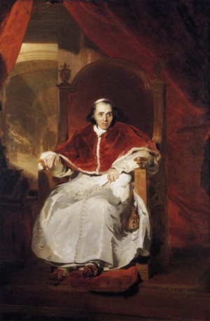 Oil lawrence, sir thomas Painting - Pope Pius VII    1819 by Lawrence, Sir Thomas