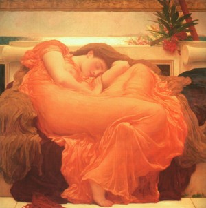 Oil leighton, frederic, lord Painting - Flaming June   1895 by Leighton, Frederic, Lord