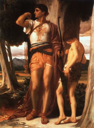 Oil leighton, frederic, lord Painting - Jonathan's Token to David, exhibited 1868 by Leighton, Frederic, Lord