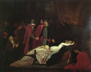 Oil leighton, frederic, lord Painting - Montague and Capulet's Reconciliation of Romeo and Juliet's Corpses by Leighton, Frederic, Lord