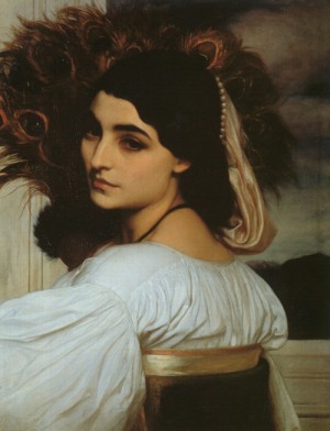 Oil leighton, frederic, lord Painting - Pavonia, 1859 by Leighton, Frederic, Lord
