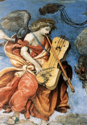 Oil lippi, fra filippo Painting - Assumption and Annunciation (detail)   1489-91 by Lippi, Fra Filippo