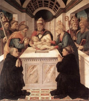 Oil lippi, fra filippo Painting - Circumcision    1460-65 by Lippi, Fra Filippo