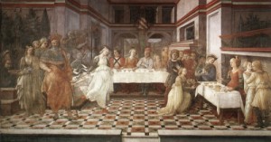  Photograph - Herod's Banquet   1452-65 by Lippi, Fra Filippo