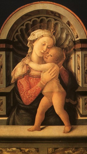 Oil madonna Painting - Madonna & Child, Palazzo Medici Riccardi, Florence by Lippi, Fra Filippo