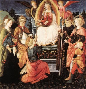 Oil madonna Painting - Madonna della Cintola by Lippi, Fra Filippo