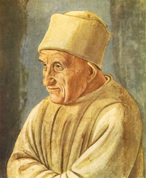 Oil lippi, fra filippo Painting - Portrait of an Old Man    1485 by Lippi, Fra Filippo