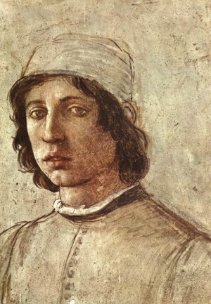 Oil lippi, fra filippo Painting - Self-Portrait (detail) by Lippi, Fra Filippo