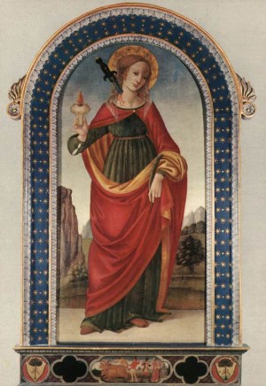 Oil lippi, fra filippo Painting - St Lucy by Lippi, Fra Filippo