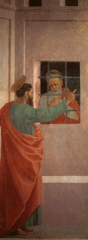 Oil lippi, fra filippo Painting - St. Paul Visits St. Peter in Prison by Lippi, Fra Filippo
