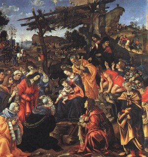 Oil lippi, fra filippo Painting - The Adoration of the Magi, 1496 by Lippi, Fra Filippo