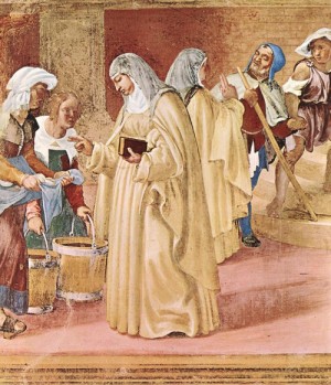 Oil lotto, lorenzo Painting - Blessings of St Bridget   1524 by Lotto, Lorenzo