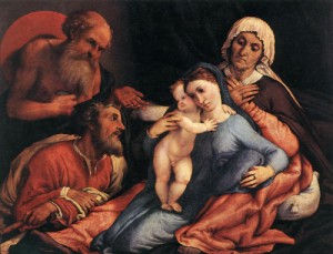 Oil madonna Painting - Madonna and Child with Saints    1534 by Lotto, Lorenzo