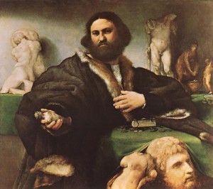 Oil lotto, lorenzo Painting - Portrait of Andrea Odoni    1527 by Lotto, Lorenzo
