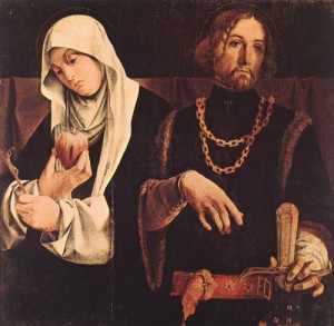 Oil lotto, lorenzo Painting - Sts Catherine of Siena and Sigismund   1508 by Lotto, Lorenzo