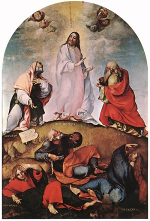 Oil lotto, lorenzo Painting - Transfiguration    1510-12 by Lotto, Lorenzo