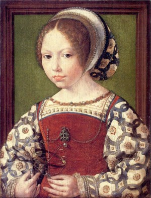 Oil mabuse Painting - A Little Girl   1530 by Mabuse