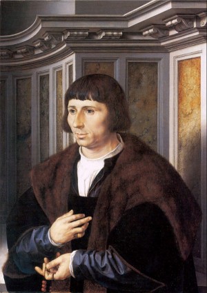 Oil mabuse Painting - A Man with a Rosary   1525-30 by Mabuse