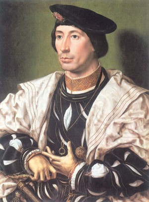 Oil mabuse Painting - A Nobleman 1525-28 by Mabuse