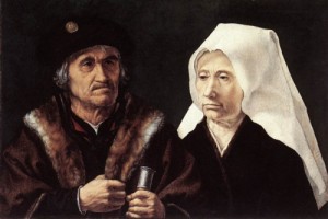 Oil mabuse Painting - An Elderly Couple     1510-28 by Mabuse