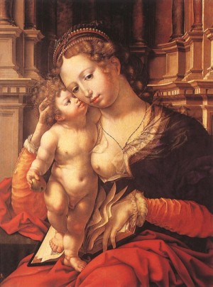 Oil madonna Painting - Madonna and Child   1527 by Mabuse