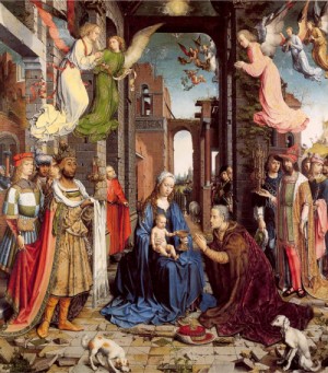 Oil mabuse Painting - The Adoration of the Kings   1510-15 by Mabuse