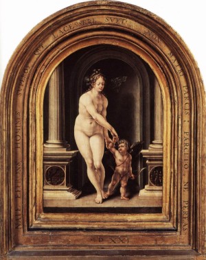 Oil mabuse Painting - Venus and Cupid     1521 by Mabuse