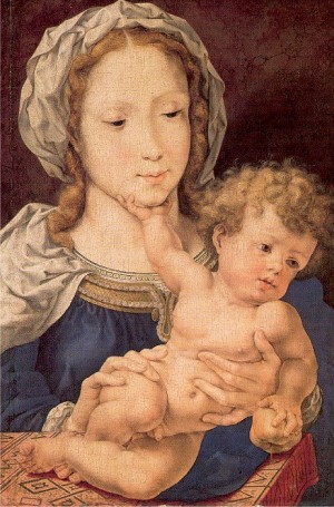 Oil mabuse Painting - Virgin and Child   1525 by Mabuse