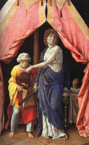 Oil mantegna, andrea Painting - Judith and Holofernes, 1495 by Mantegna, Andrea