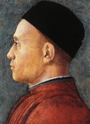 Oil mantegna, andrea Painting - Portrait of a Man 1460 by Mantegna, Andrea