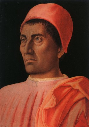 Oil mantegna, andrea Painting - Portrait of the Protonary Carlo de' Medici  1459-66 by Mantegna, Andrea