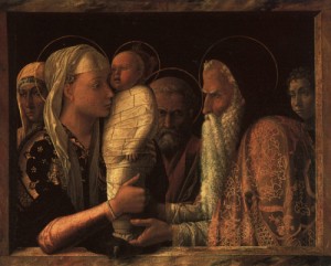 Oil mantegna, andrea Painting - Presentation at the Temple by Mantegna, Andrea