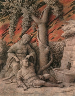 Oil mantegna, andrea Painting - Samson & Delilah, grisaille by Mantegna, Andrea