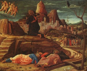 Oil mantegna, andrea Painting - The Agony in the Garden, 1460 by Mantegna, Andrea