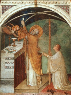 Oil martini, simone Painting - Miraculous Mass 1321 by Martini, Simone