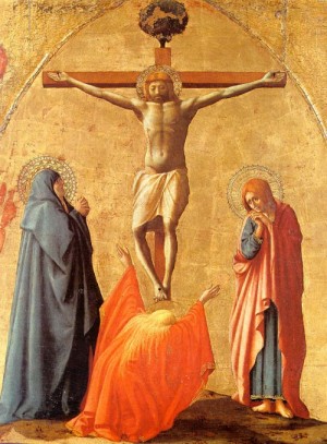 Oil masaccio Painting - Crucifixion    c. 1426 by Masaccio