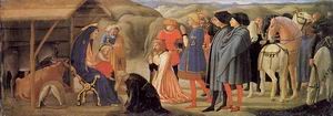 Oil masaccio Painting - The Adoration of the Magi by Masaccio