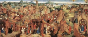 Oil memling, hans Painting - Advent and Triumph of Christ    1480 by Memling, Hans