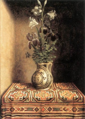 Oil still-life Painting - Flower Still-life    c. 1490 by Memling, Hans
