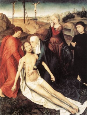 Oil memling, hans Painting - Lamentation    1475-80 by Memling, Hans